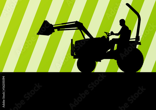Front loader vector abstract background concept