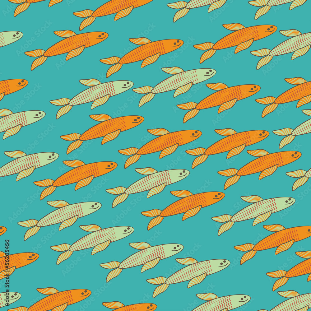 Fishes, seamless pattern Fishes, seamless pattern