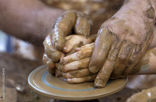 Potter clay bowl