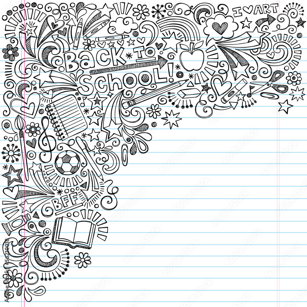 Doodles On Lined Paper