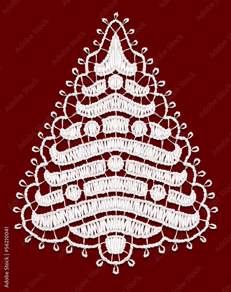 Lacy Christmas tree.