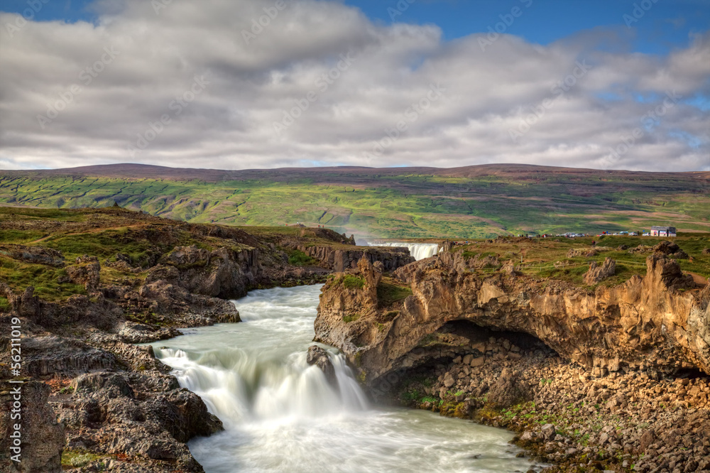 Obraz premium Godafoss Island Wasserfall
