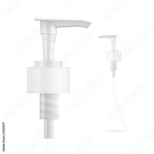 White pump for liquid soap template.