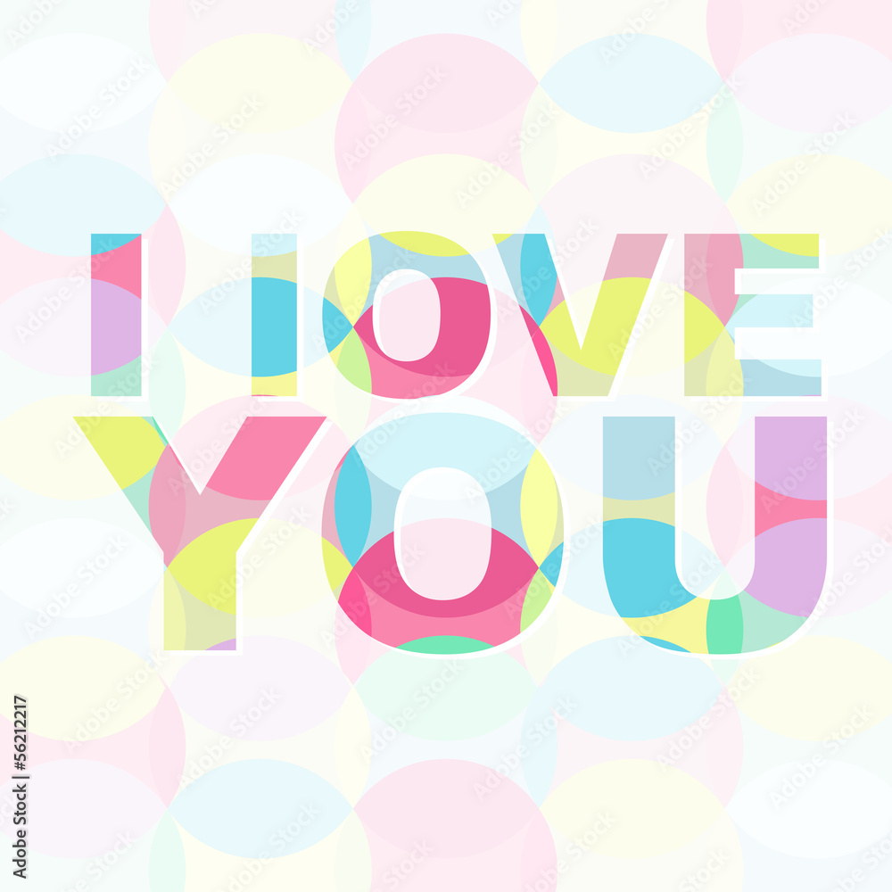 Vector greeting card - I love you Vector greeting card - I love you