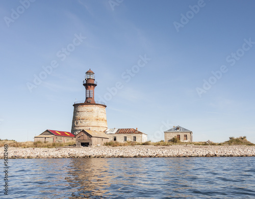 Ancient lighthouse on an island