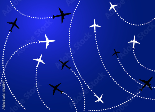Airplanes blue