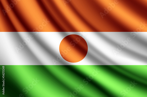 Waving flag of Niger, vector Free Download Waving flag of Niger, vector - GFXLoad