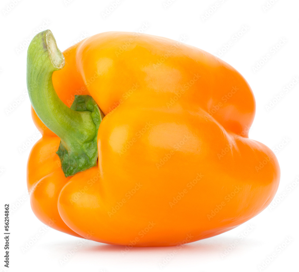 orange peppers isolated on white background closeup orange peppers isolated on white background closeup