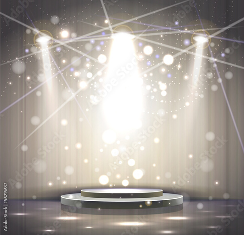 spotlight effect gray scene background