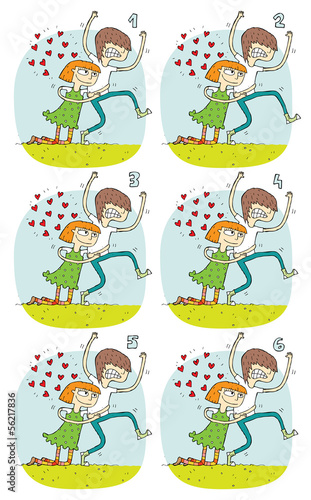 Match Pairs Visual Game: Romance