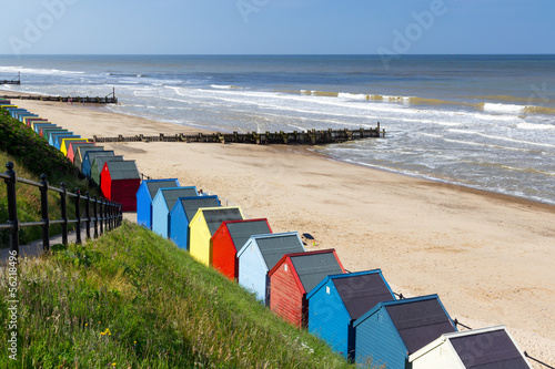 Mundesley Beach Huts Norfolk England photo