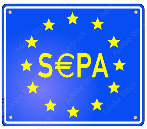 SEPA IBAN BIC Schild  #130915-svg01