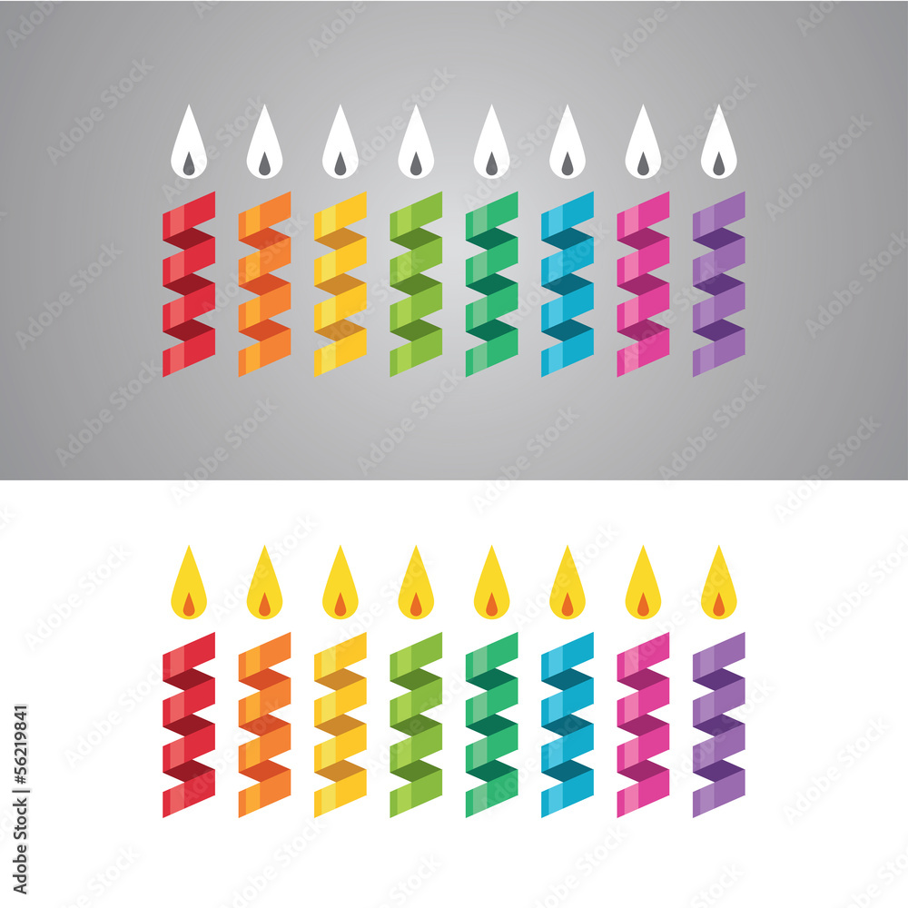 Colorful candles set Colorful candles set