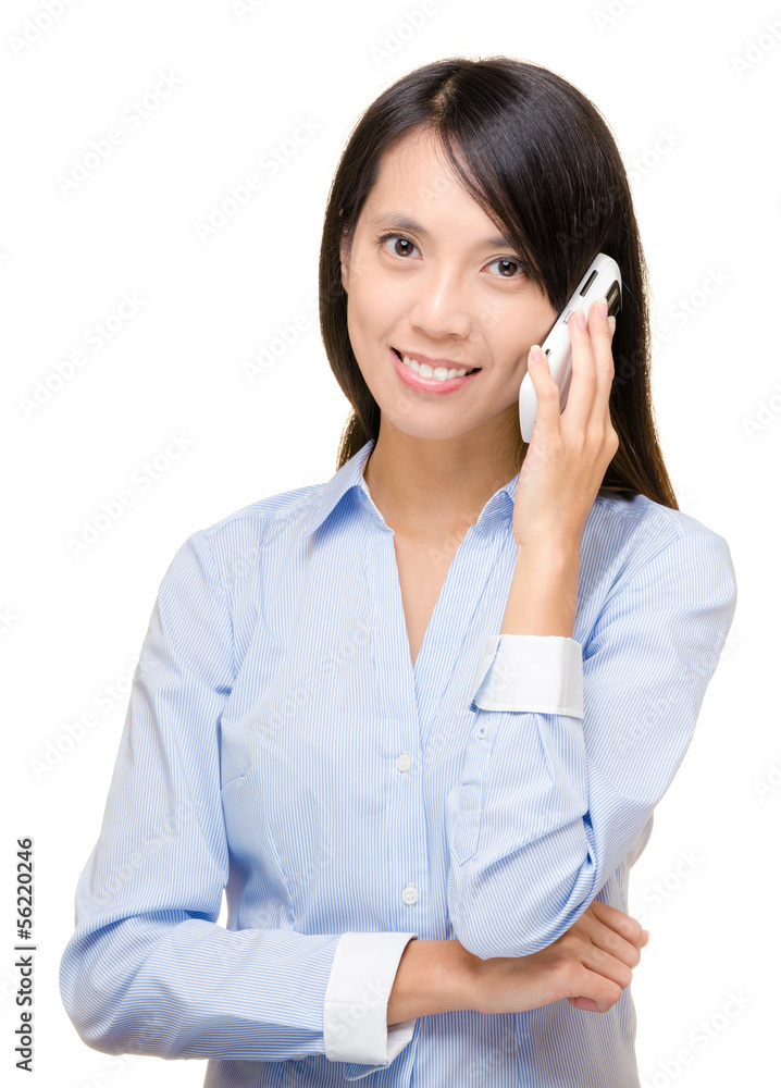 Asian business woman using mobile Asian business woman using mobile