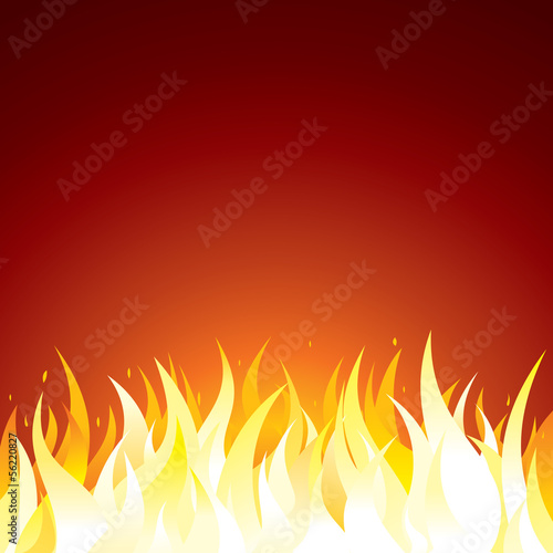 Fire Background Vector Template for Text or Design