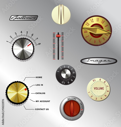 vintage knobs set 2