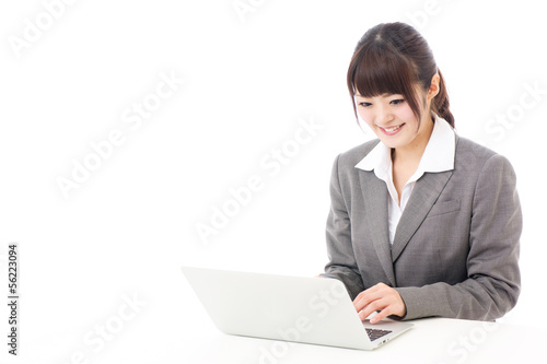 young asian businesswoman working