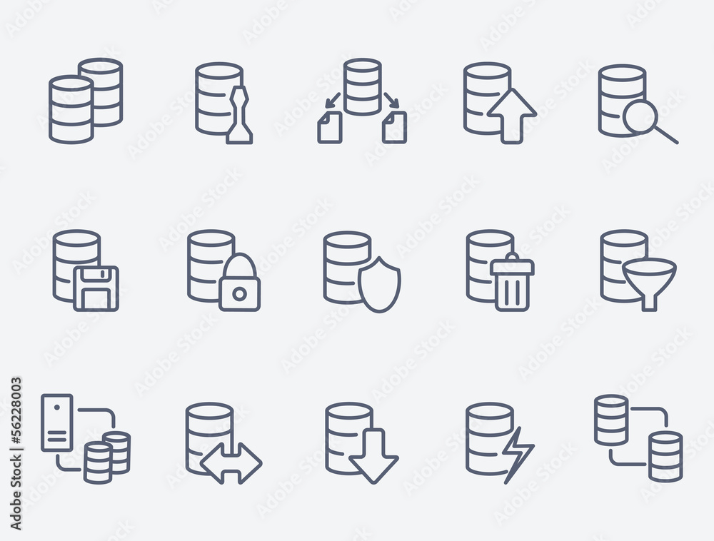 Database icon set