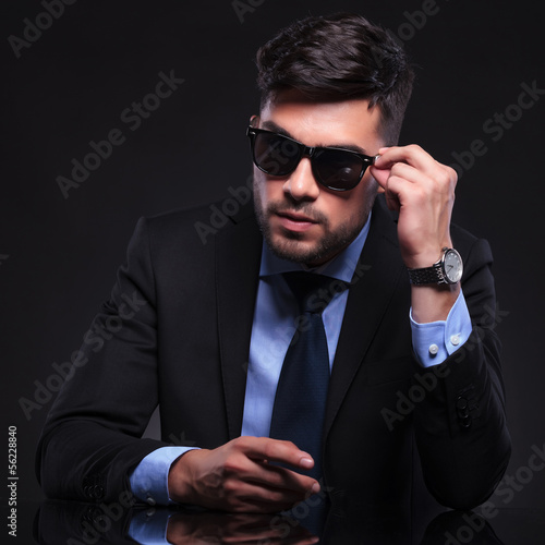 young business man with hand on sunglasses © Viorel Sima