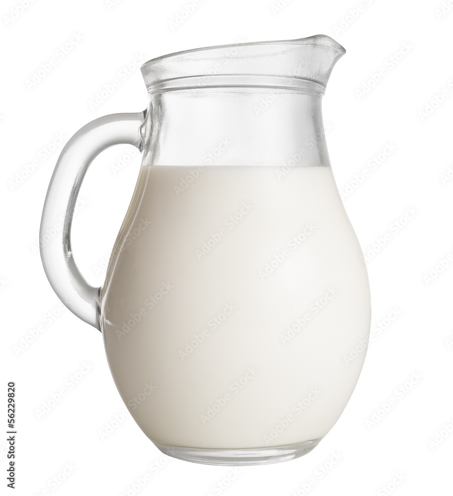 jug of milk isolated on white. clipping path included jug of milk isolated on white. clipping path included