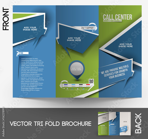 Customer Support Tri-Fold Mock up & Brochure Design