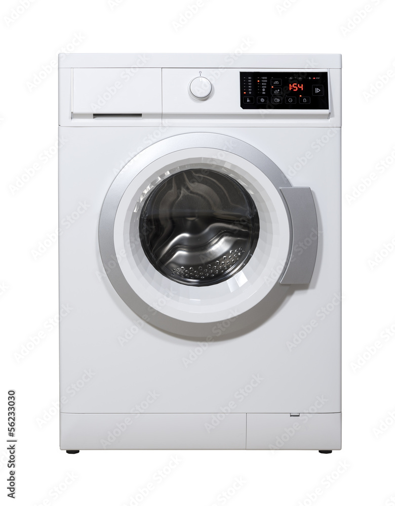Washing machine isolated with clipping path.