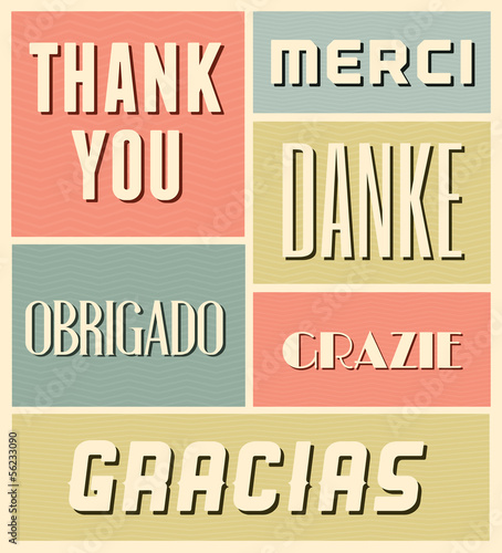 Thank You Vintage Poster