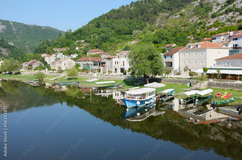 Rijeka Crnojevica Village On The Namesake River, Montenegro