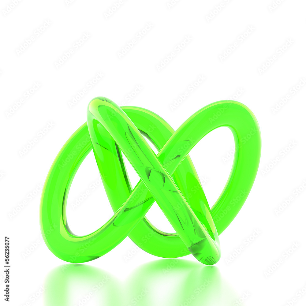 3D rendering abstract knot 3D rendering abstract knot