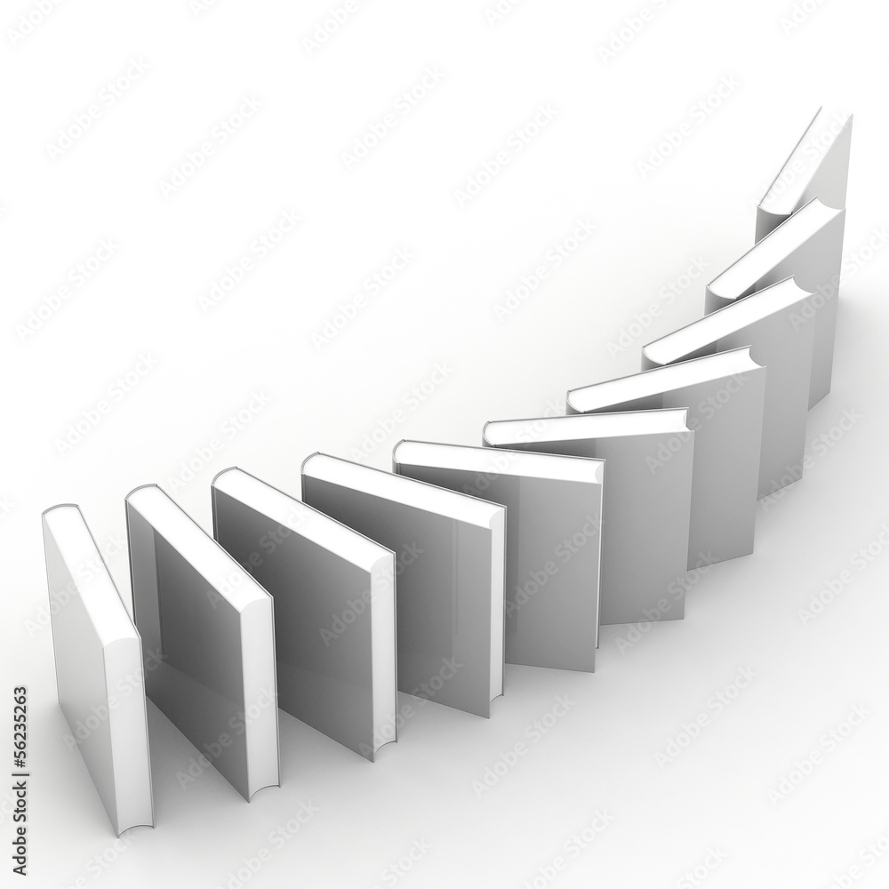 3d Blank book cover over white background 3d Blank book cover over white background