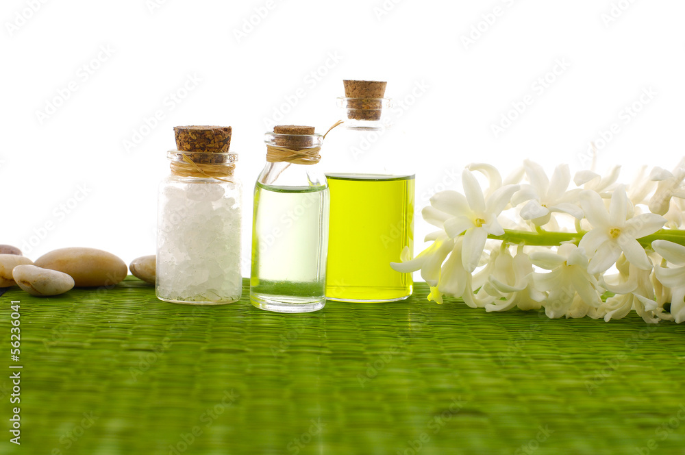 Spa composition on green mat Spa composition on green mat