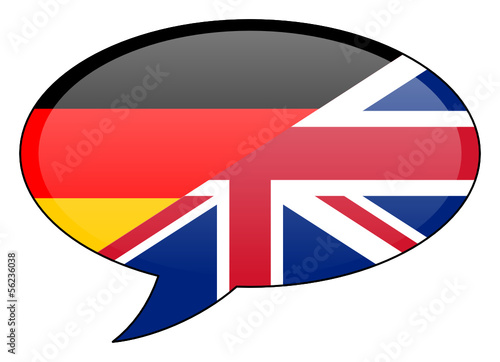 Deutsch-Britische Sprechblase #56236038