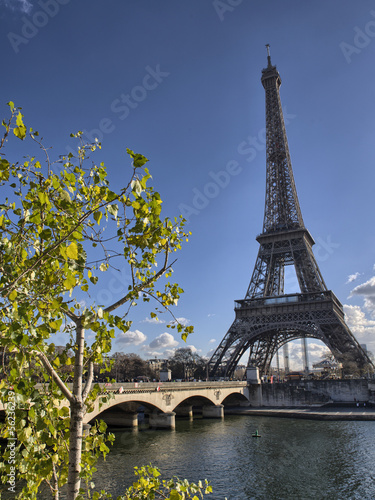 Paris. The Eiffel Tower in winter. La Tour Eiffel © jovannig