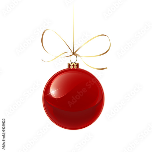 Christmas red bauble