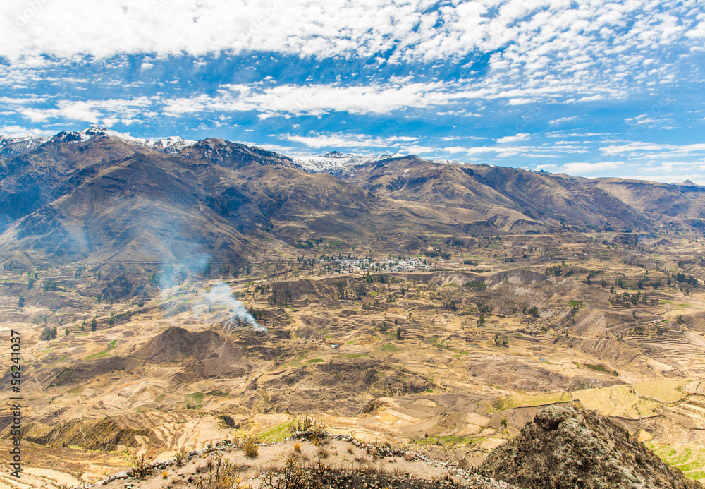 Colca Canyon, Peru,South America.Incas to build Farming terraces