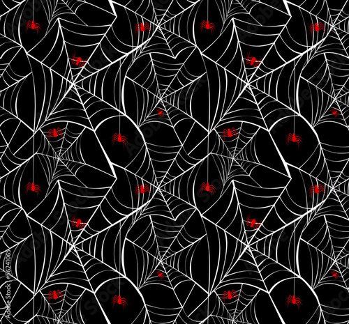 Halloween spider webs seamless pattern background EPS10 file.