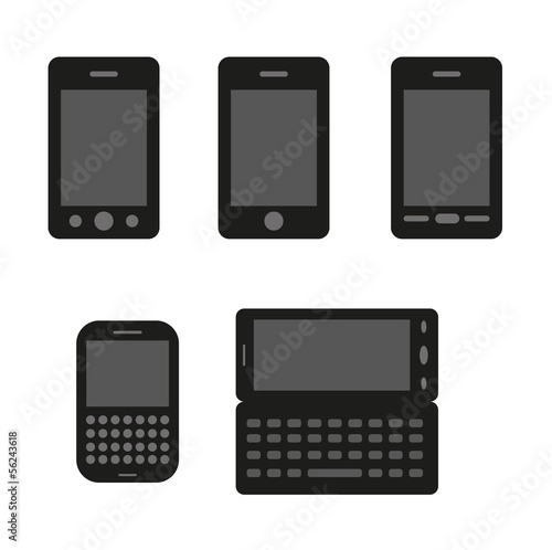smart phones silhouette