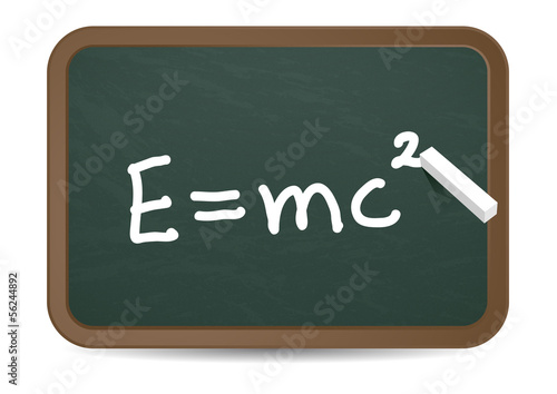 Obraz w ramie Kreidetafel E=mc2