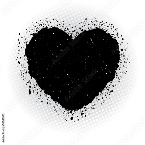 Black ink heart.