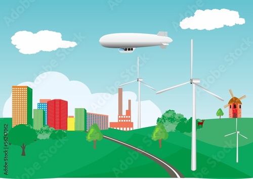 Modern landscape in some counrties