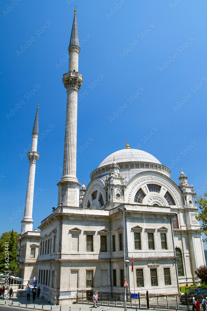 ISTANBUL, TURKEY - JULY 30: Dolmabahce Mosque on July 30, 2013 i