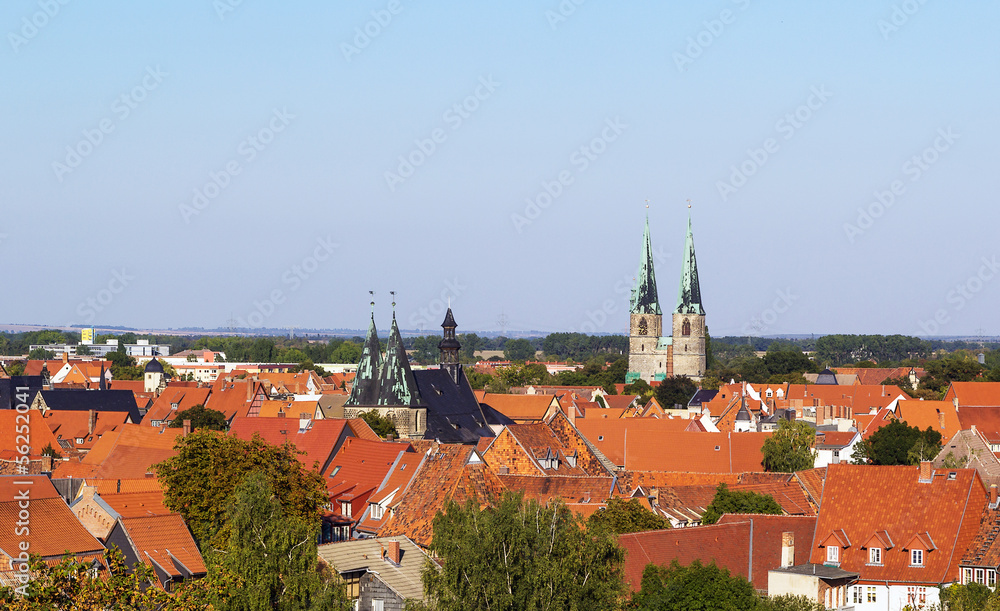 Fototapeta premium panorama of Quedlinburg, Germany