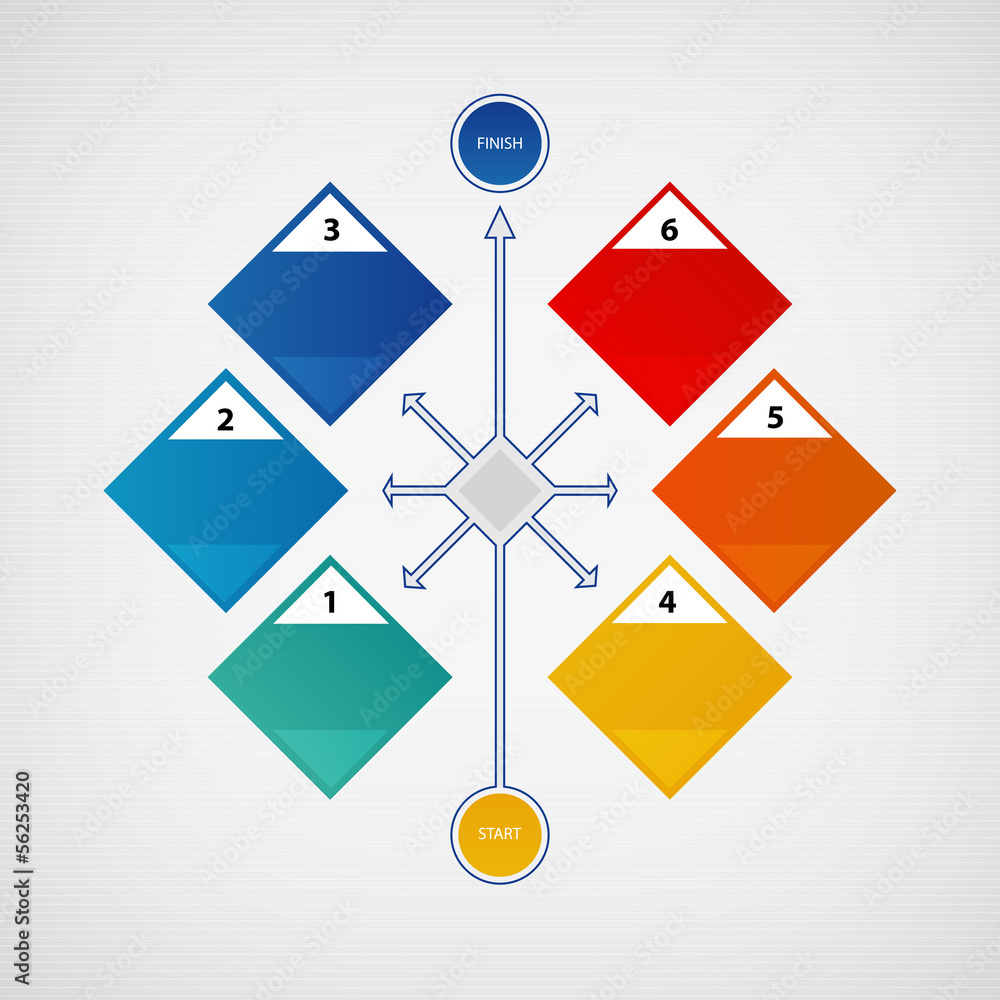 Color vector timeline design template Stock Vector | Adobe Stock