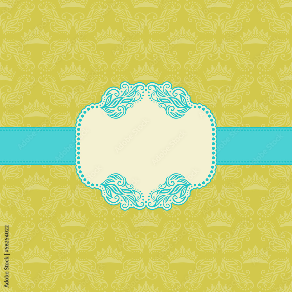 Template frame design for greeting card .