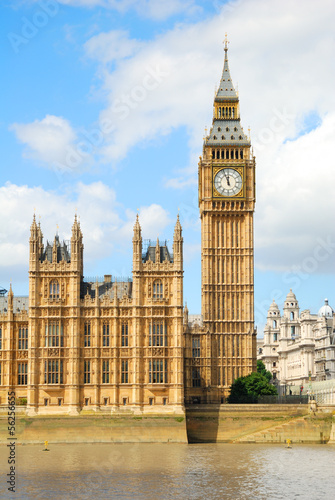Εκτύπωση καμβά Big Ben Tower and part of the Houses of Parliament in London