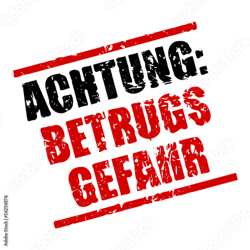 stempel eckig achtung: betrugsgefahr I
