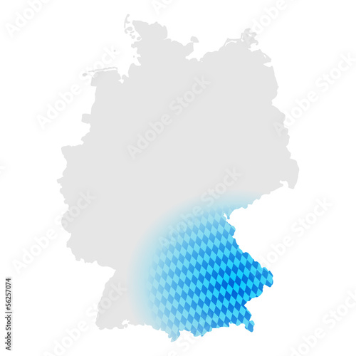 landkarte deutschland bayern rauten I