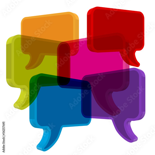 Speech Bubbles Bunt Transparent