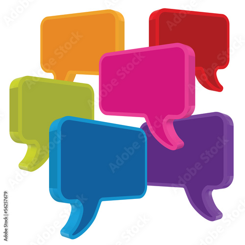 Speech Bubbles die Fragen Bunt