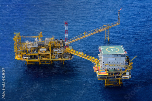 The offshore oil rig platform